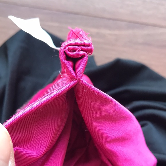 Speechless Hot Pink and Black Ruched One-Shoulder Bodycon Dress, Size Small - Picture 6 of 9